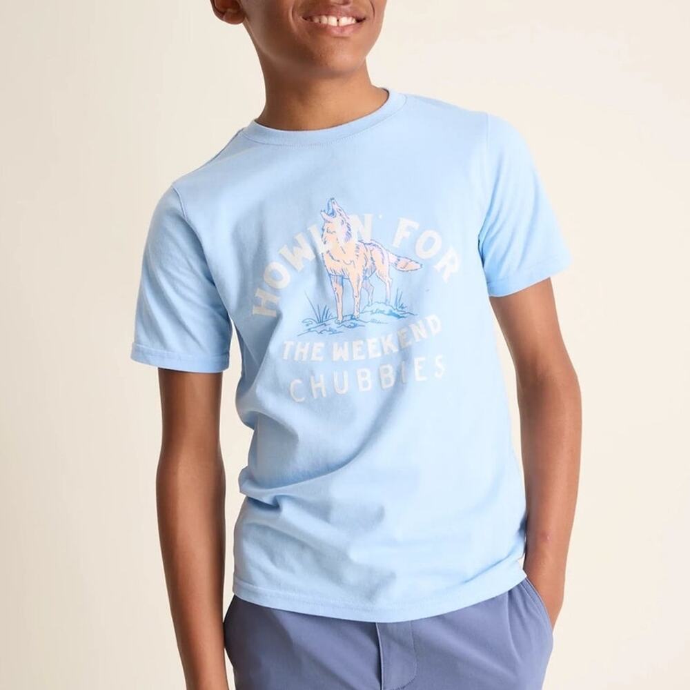 NWT Chubbies Howlin For The Weekend Youth Non Pocket T-Shirt Size XS